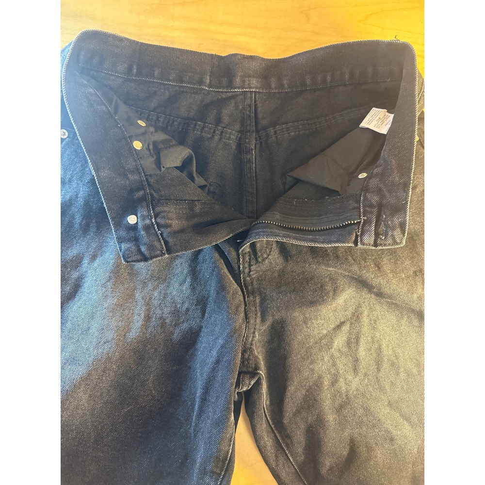MNML Raw Hem Denim Shorts Faded Black Streetwear Jean Shorts Mens 32 - Picture 2 of 3